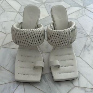 Gia x RHW Woven Leather Toe-Loop Mules